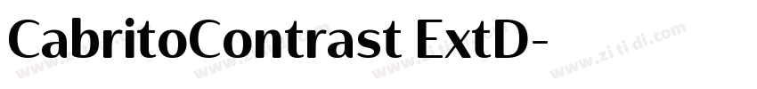 CabritoContrast ExtD字体转换